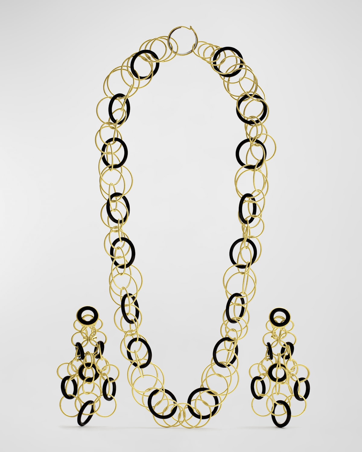 Buccellati 18k Yellow Gold & Black Onyx Short Hawaii Necklace