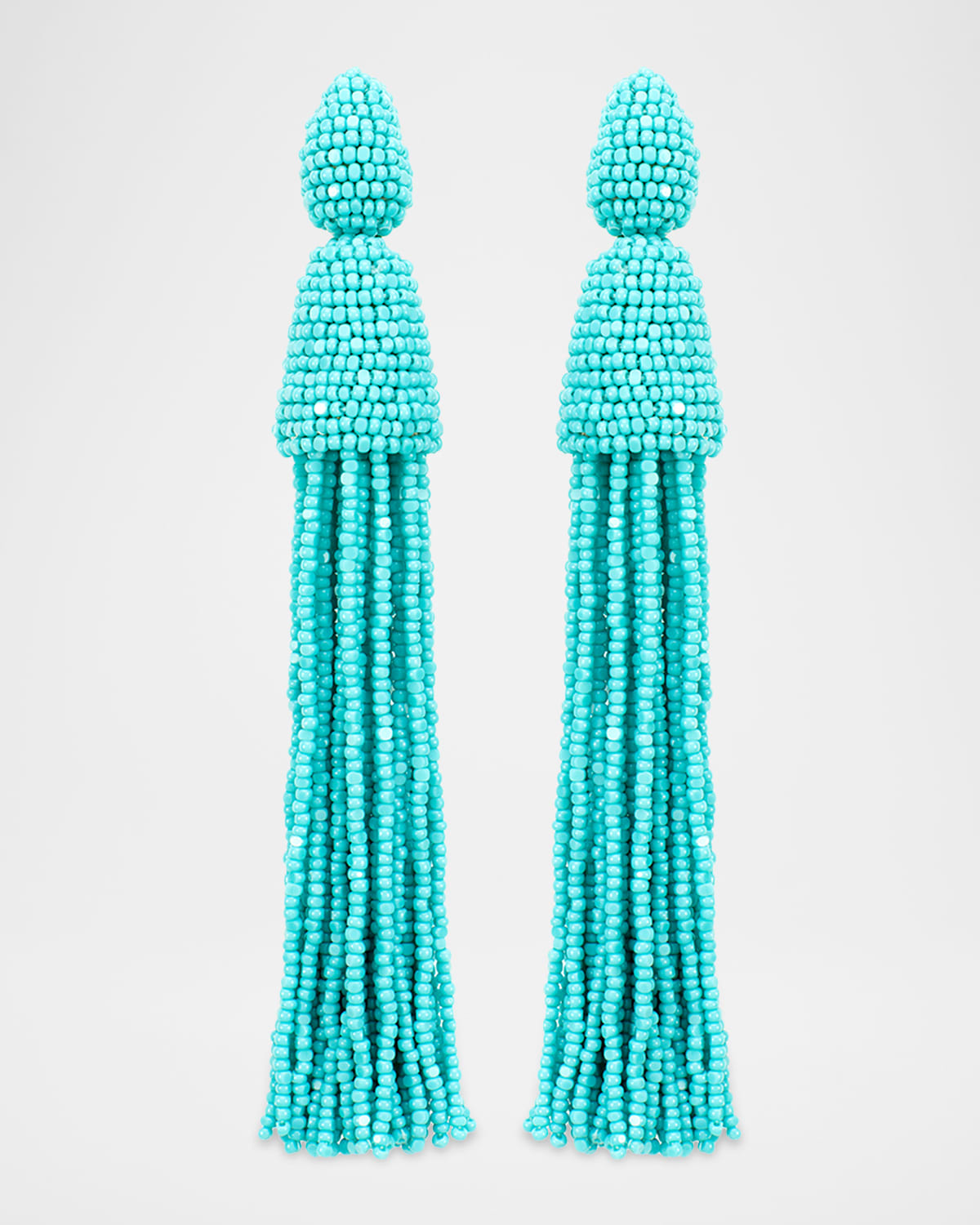 Oscar de la Renta Long Tassel Earrings, 5"L