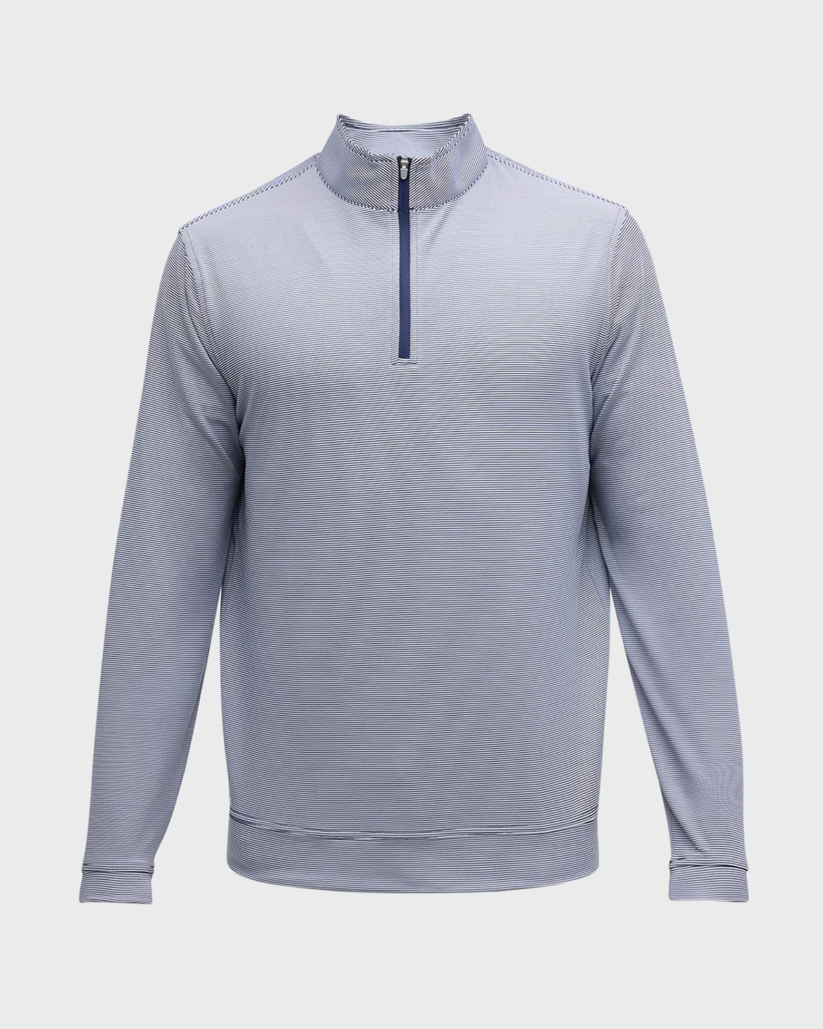 Peter Millar Men's Perth Micro-Stripe Half-Zip Sweater