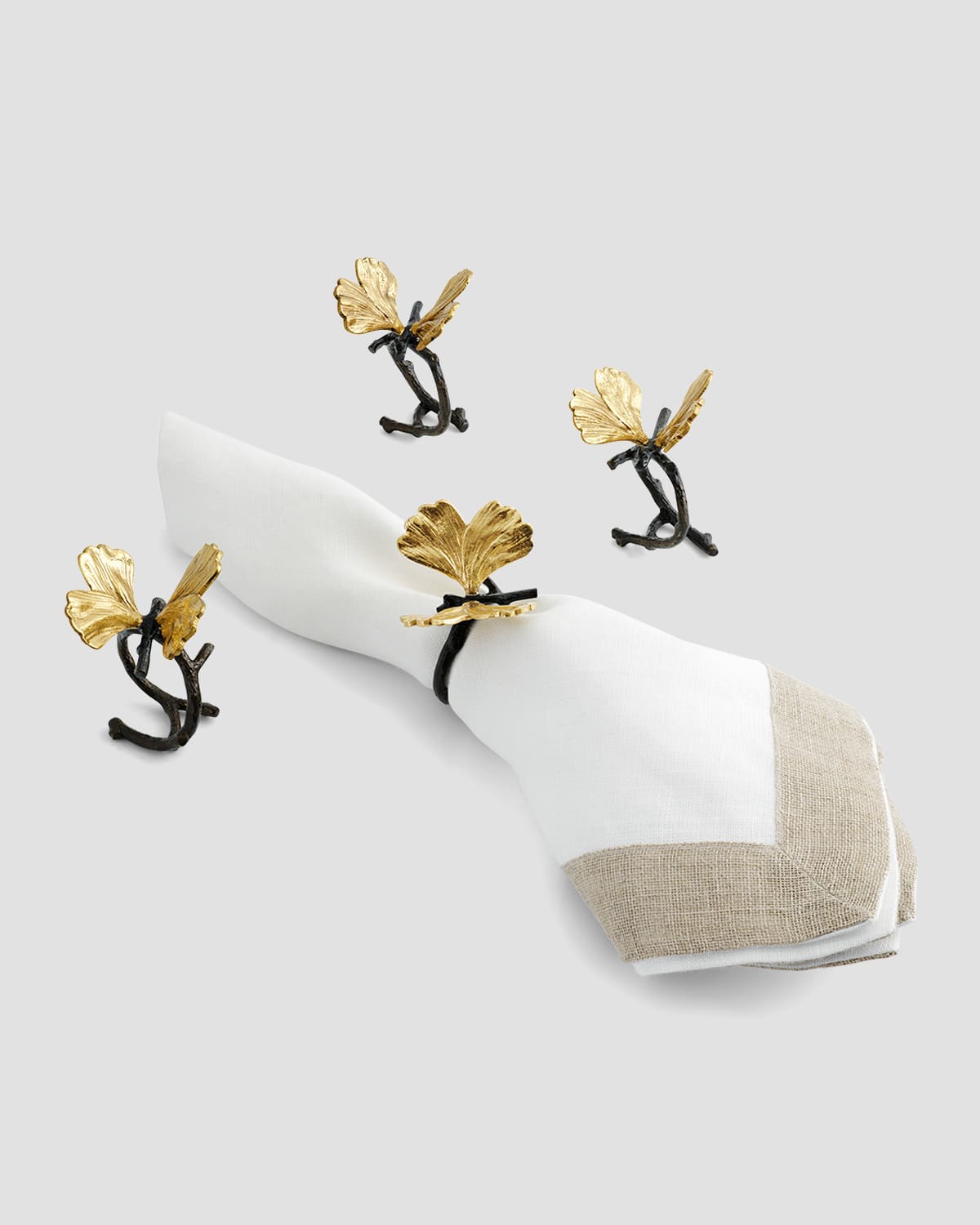 Michael Aram Butterfly Ginkgo Napkin Rings, Set of 4