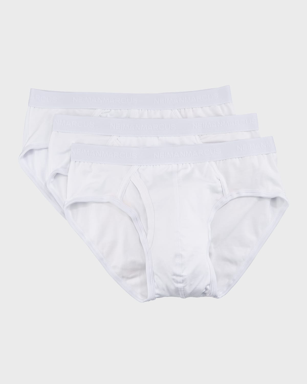 Neiman Marcus Men 's 3-Pack Tagless Cotton Stretch Briefs