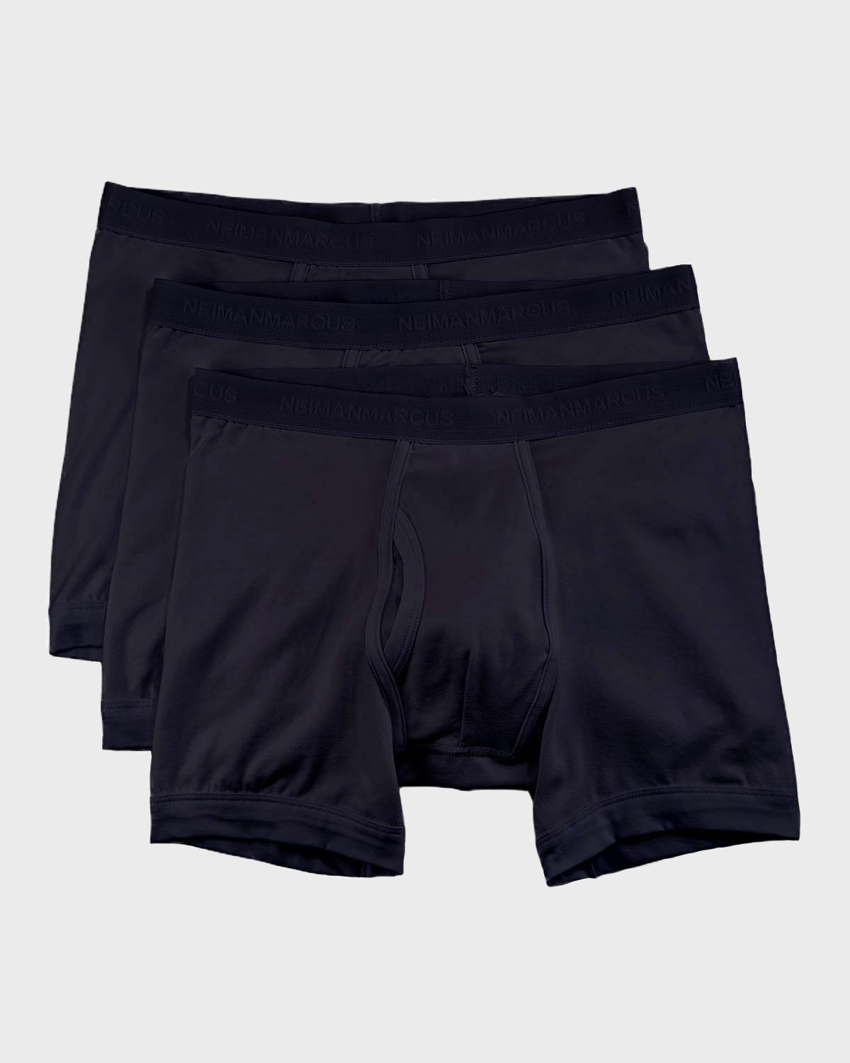 Neiman Marcus Men's 3-Pack Tagless Cotton Stretch Boxer Briefs