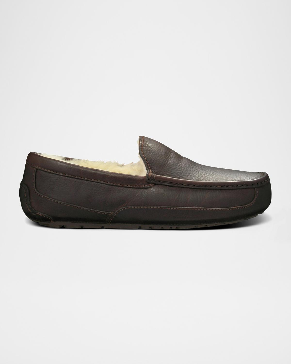 UGG Men's Ascot Water-Resistant Leather Slippers