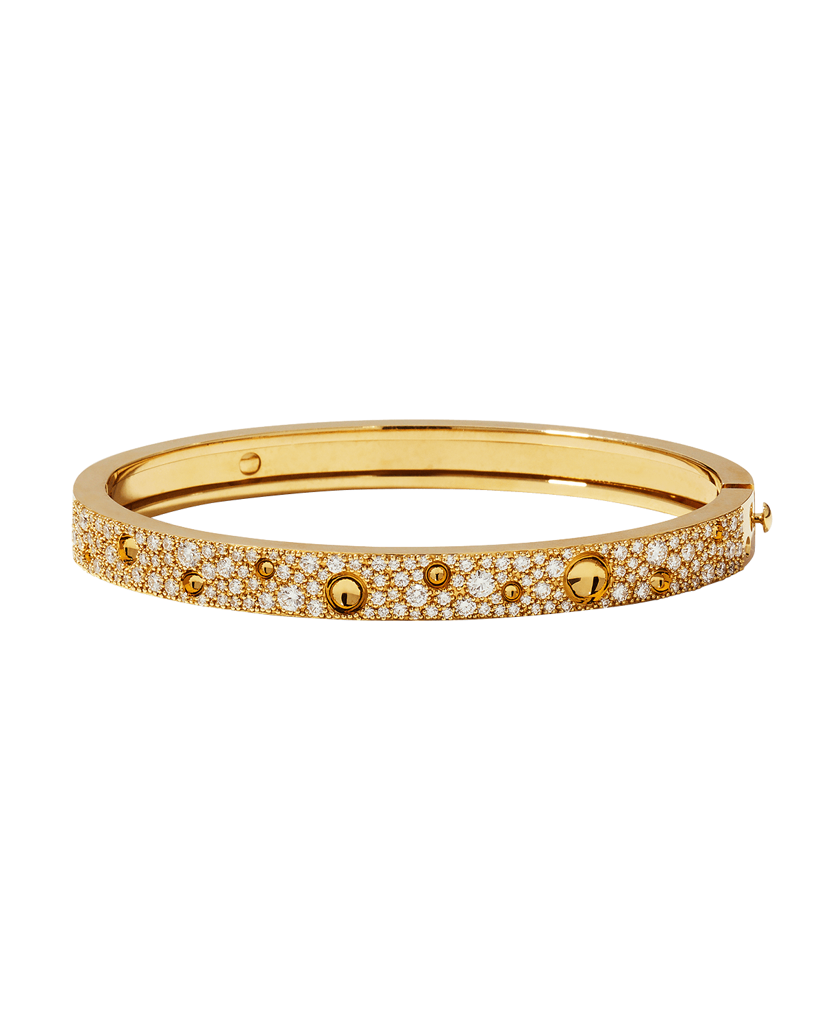 Roberto Coin Pois Moi Luna 18k Gold Diamond Bangle Bracelet