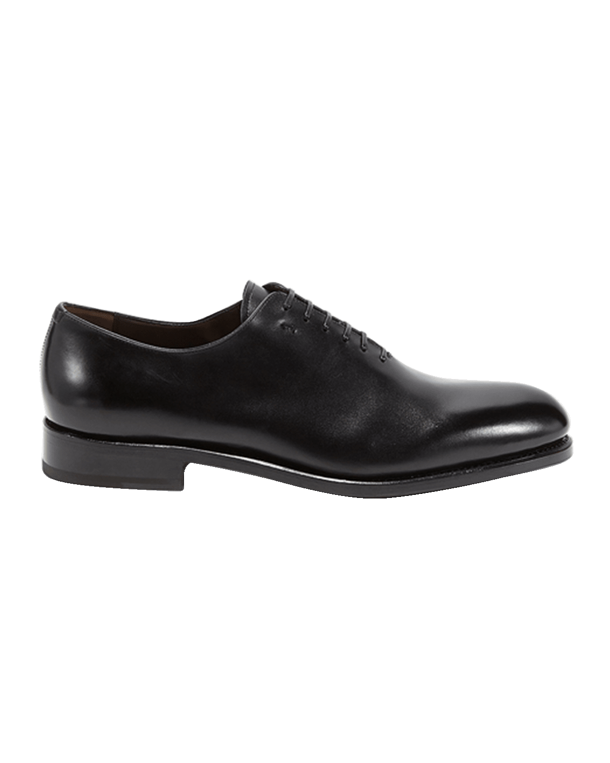 Ferragamo Men's Angiolo Tramezza Whole-Cut Leather Lace-Up Shoes