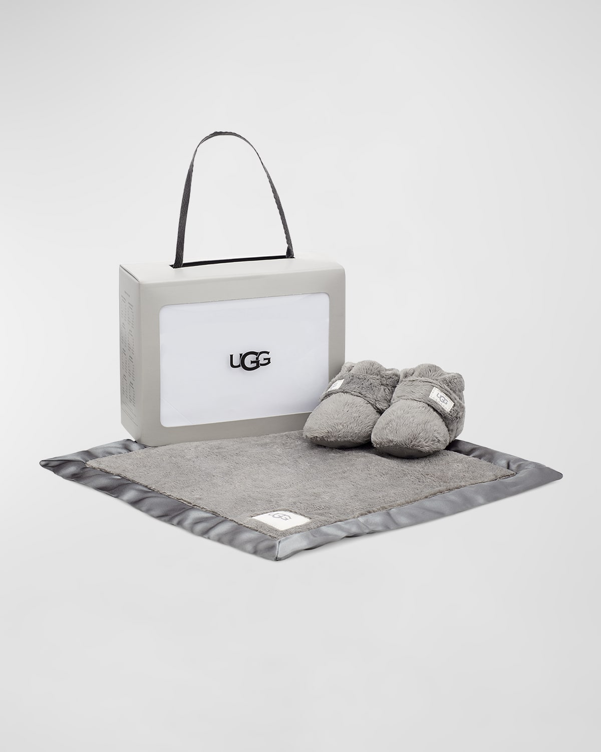 UGG Girl's Bixbee Booties & Lovey Baby Blanket Set