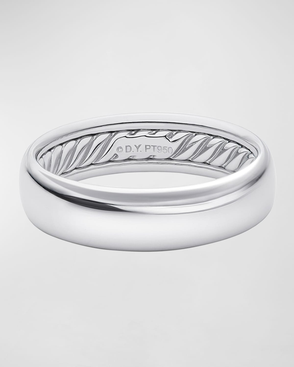 3.5mm Black/White Enamel Stainless Steel Band Womens 18K Rose Gold Ring Size 5-8