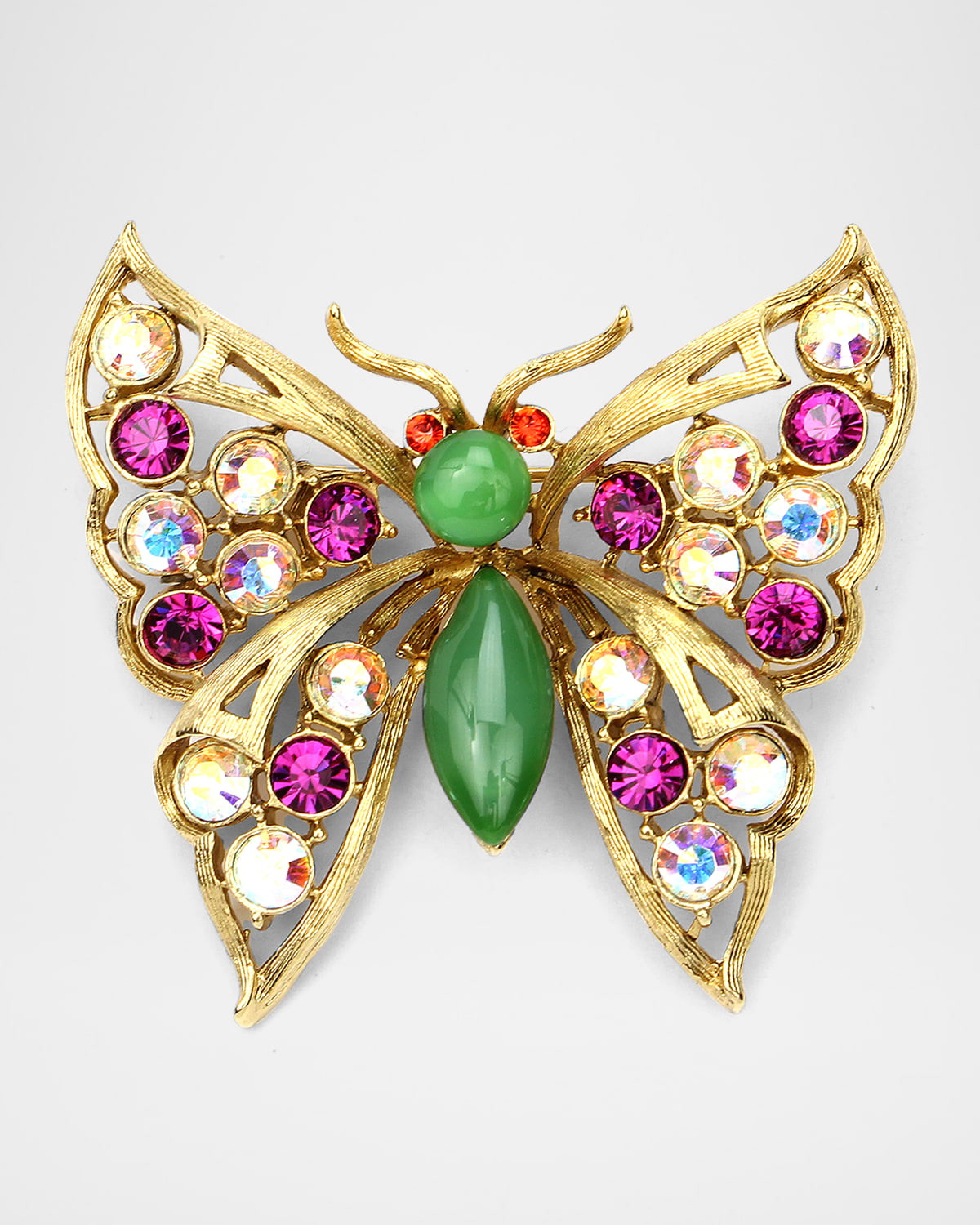 Ben-Amun Crystal Butterfly Brooch