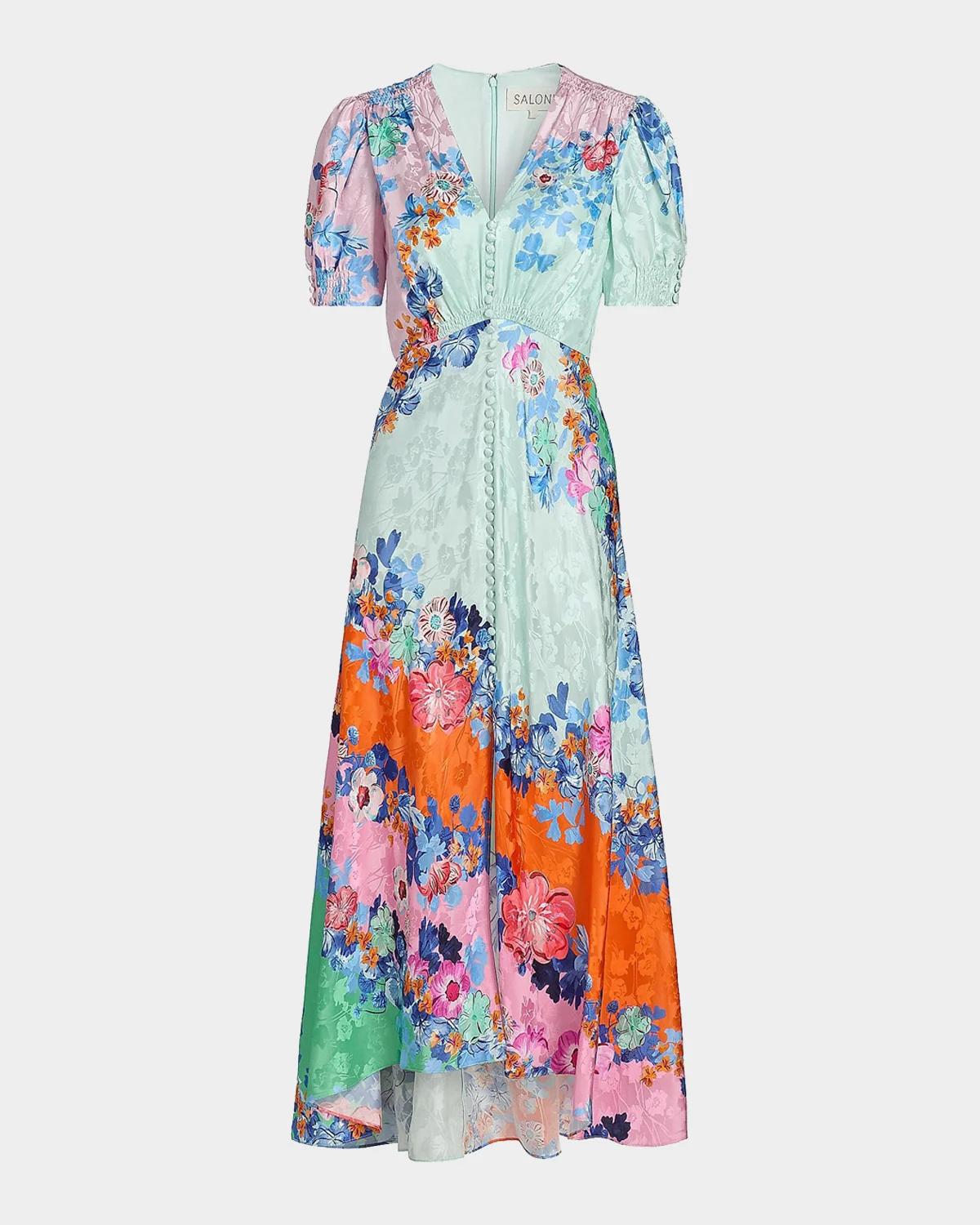Lea Printed Long Dress