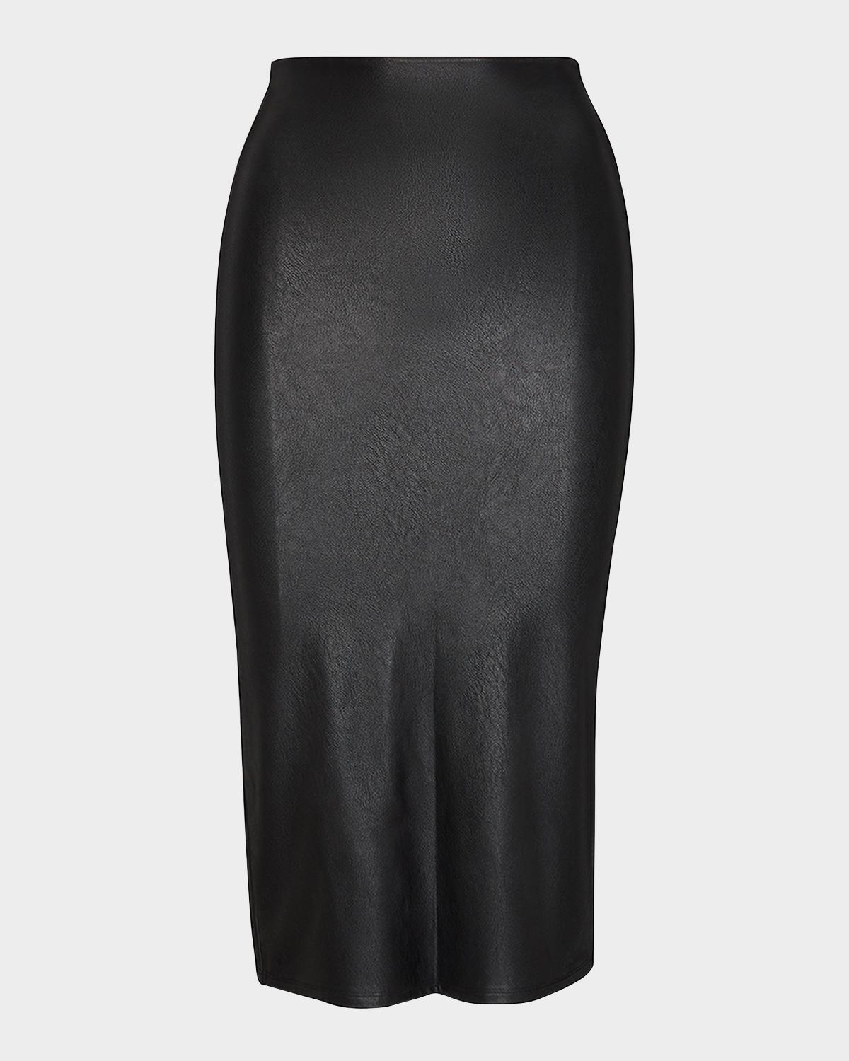 Commando Faux-Leather Midi Skirt