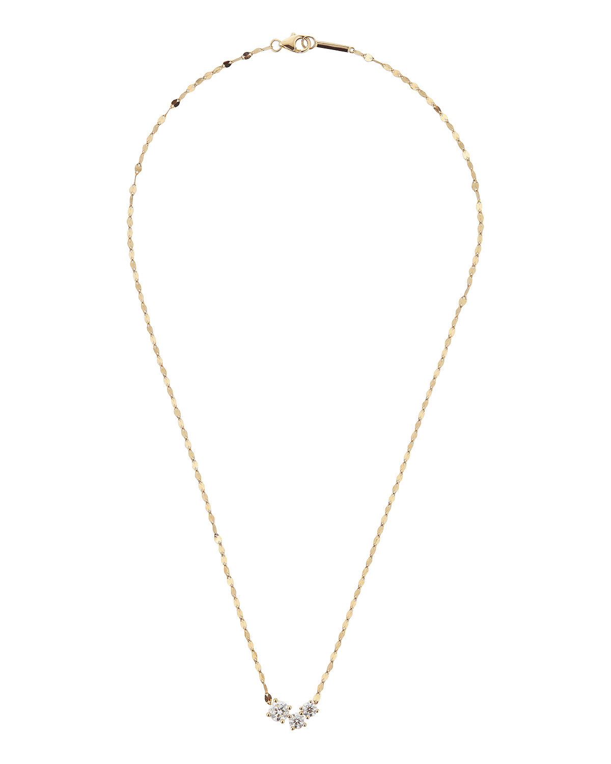 DINH VAN White Gold Diamond Double Coeur Pendant Necklace | Neiman Marcus