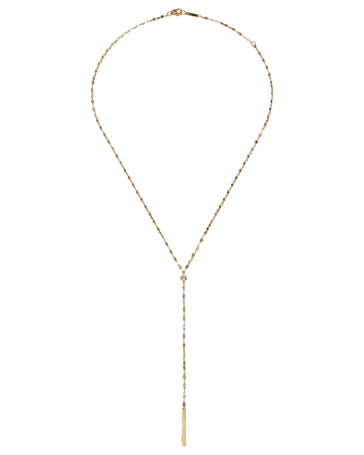 LANA 14k Gold Marquise Diamond Y-Drop Necklace