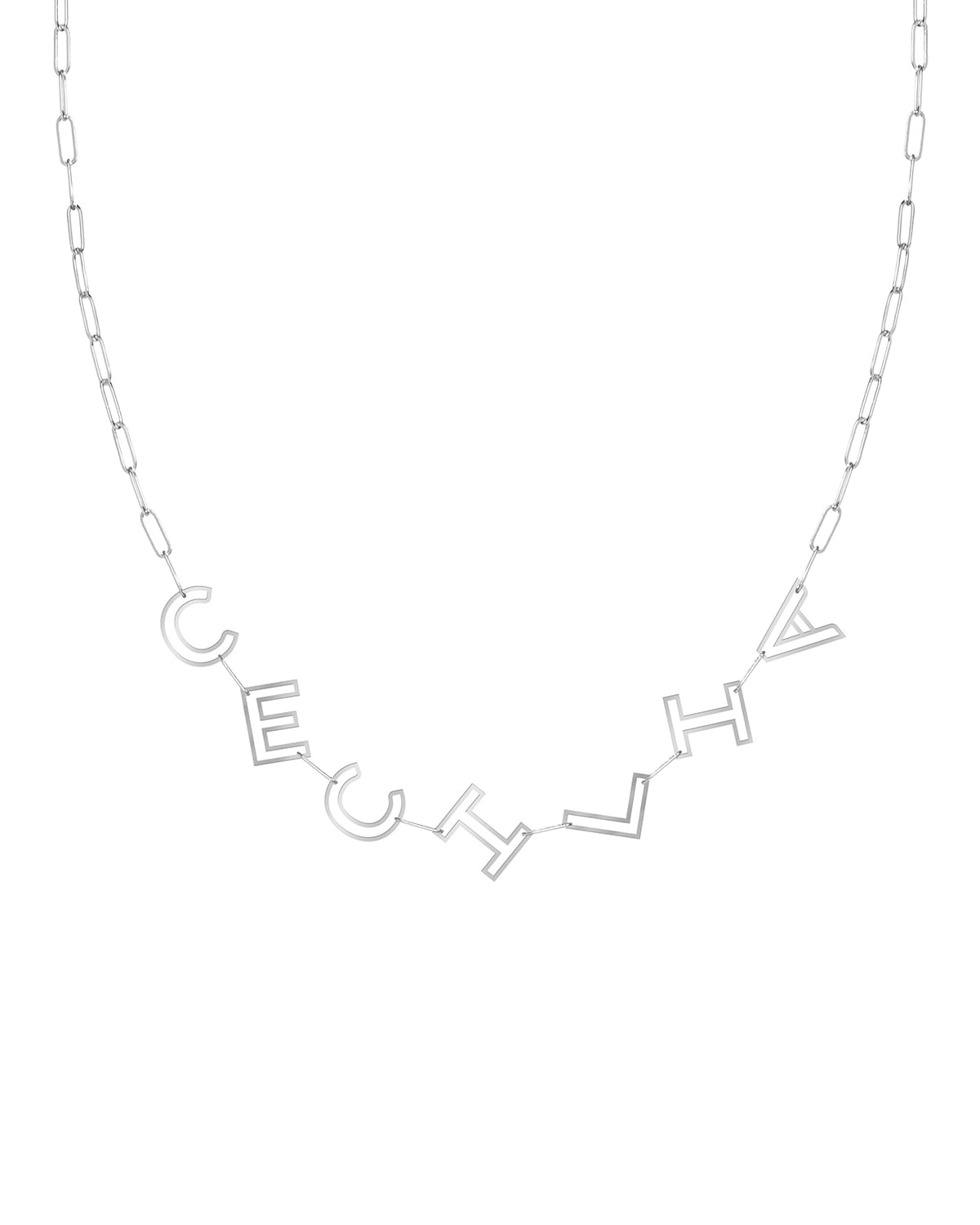 White Gold Letter Necklace | Neiman Marcus