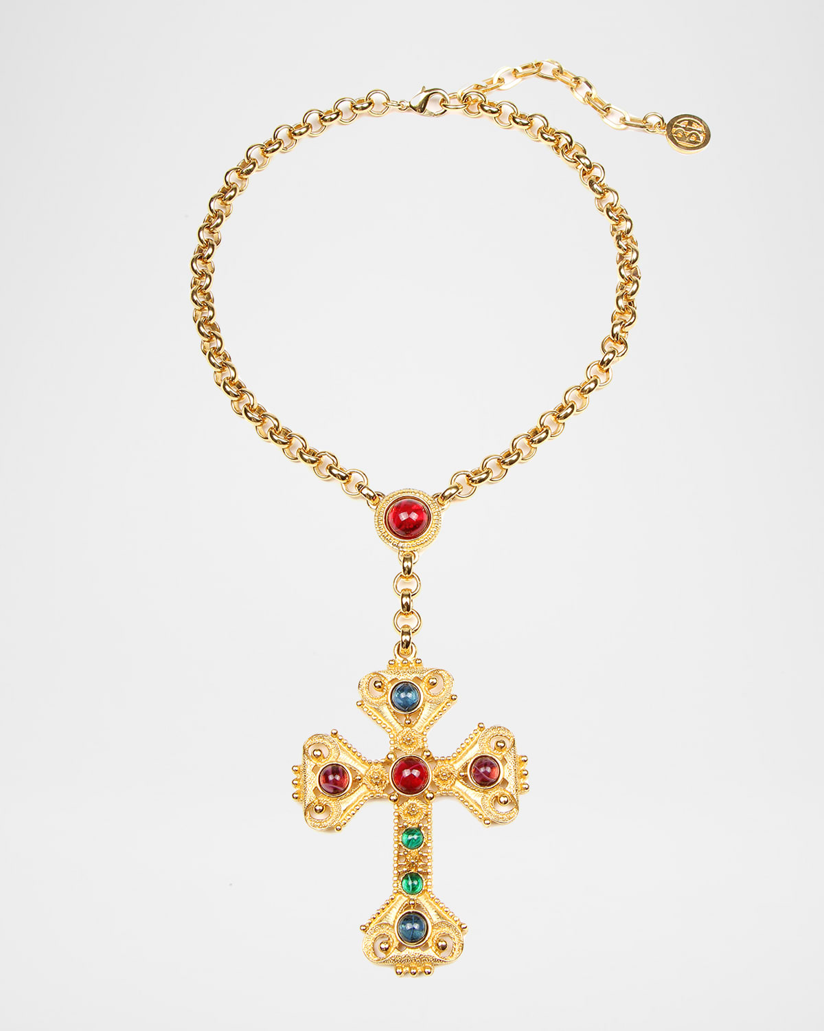 Ben-Amun Long Cross Pendant Necklace