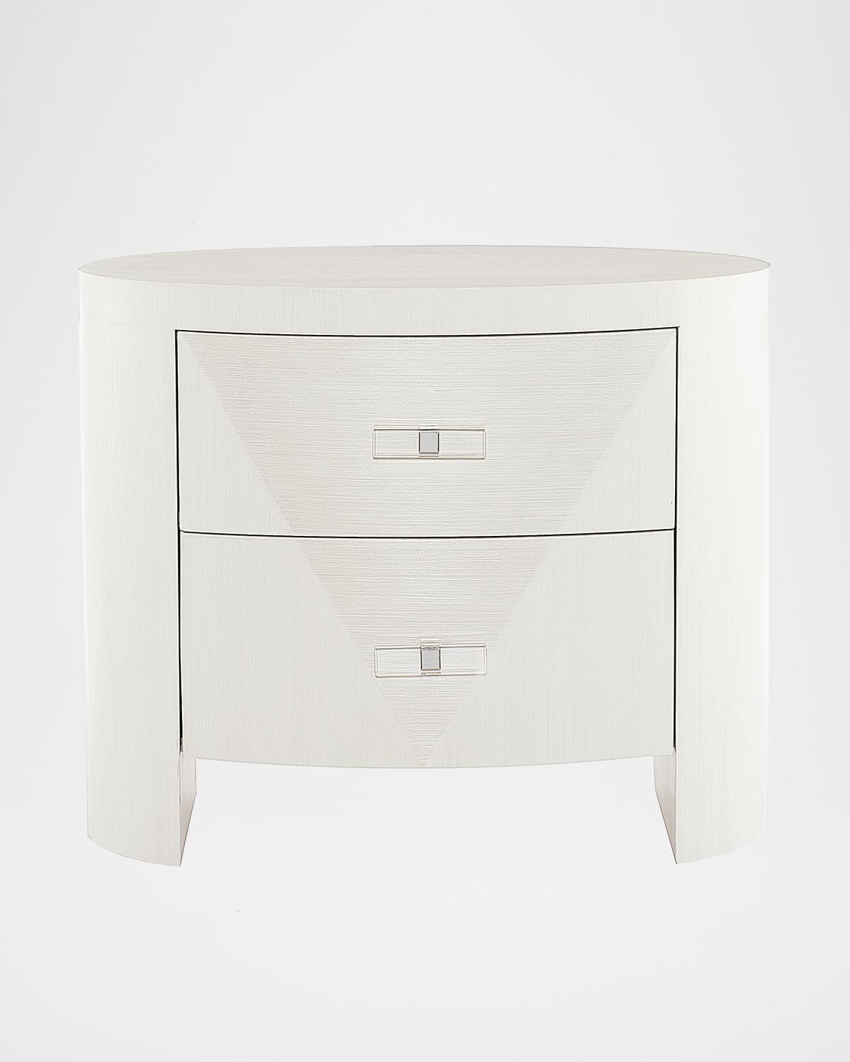 Axiom Oval 2-Drawer Nightstand