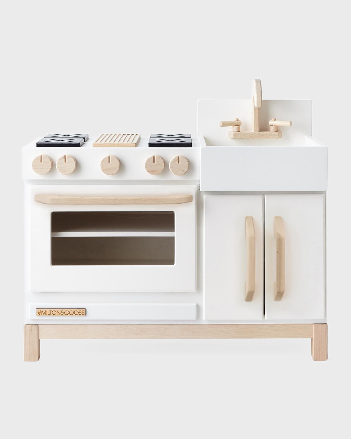Teamson Kids Little Chef Frankfurt 14-tlg. Holz-Kochset – Spielküchenzubehör In Grün, Für Kinder