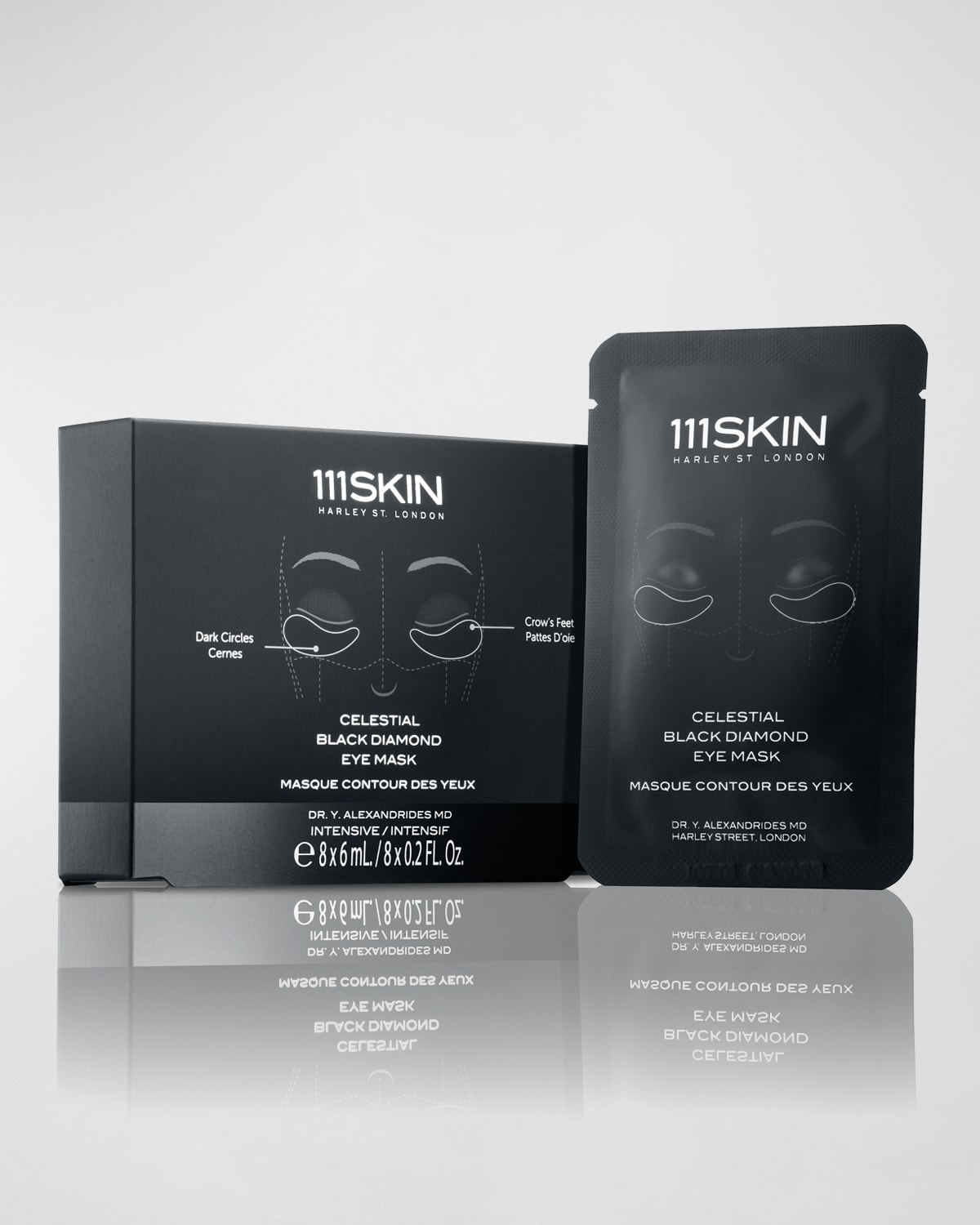 111SKIN Celestial Black Diamond Eye Mask Box, 8 Count