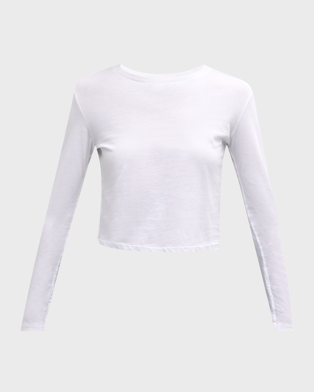 Babe Cropped Long-Sleeve Cotton Tee