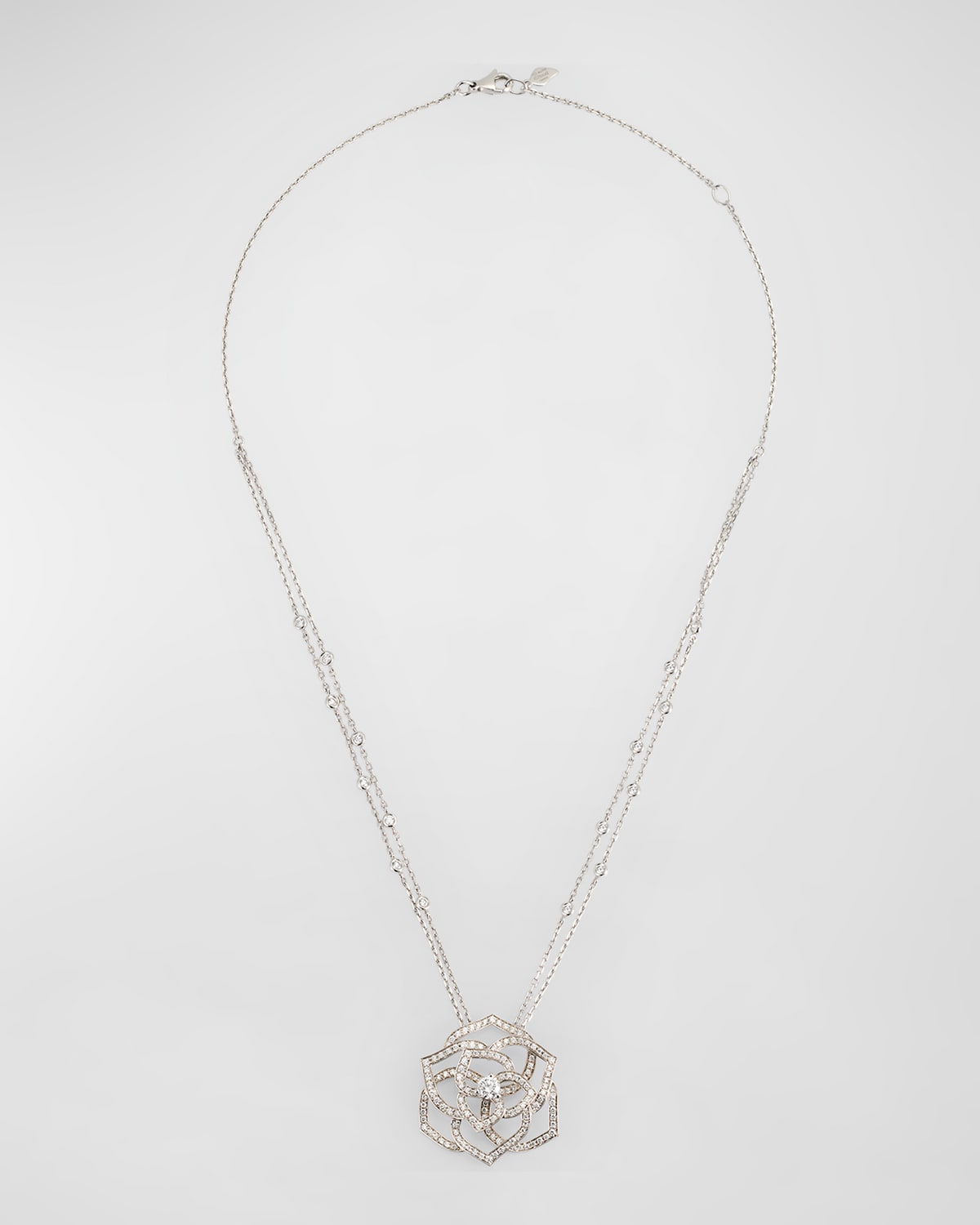 PIAGET Rose Ajouree Necklace in 18k White Gold with Diamonds