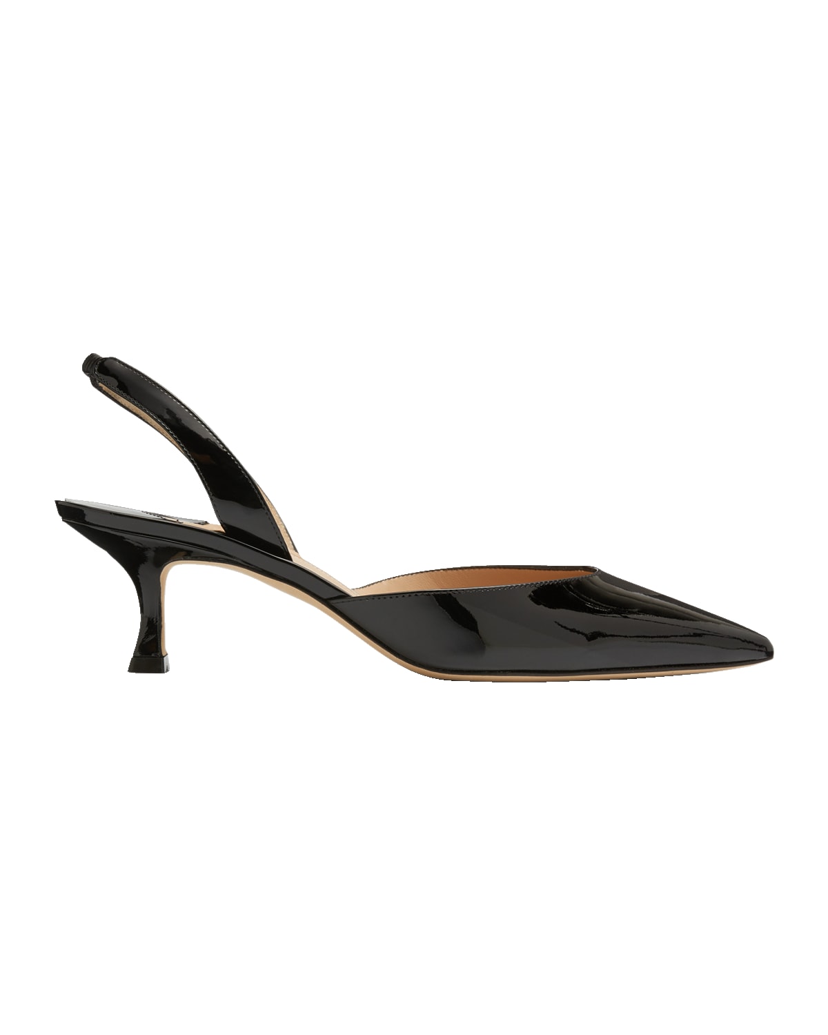 Manolo Blahnik Carolyne Low-Heel Patent Halter Pumps
