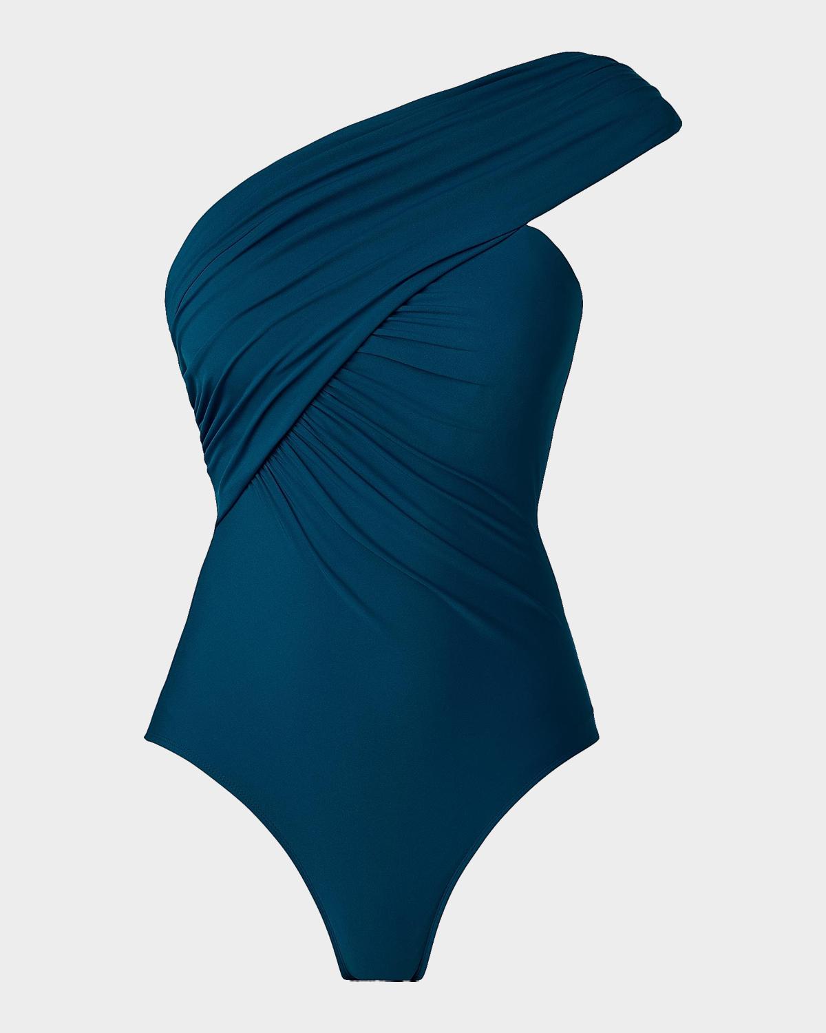 Magicsuit Goddess Ruched Wrap-Front One-Piece Swimsuit