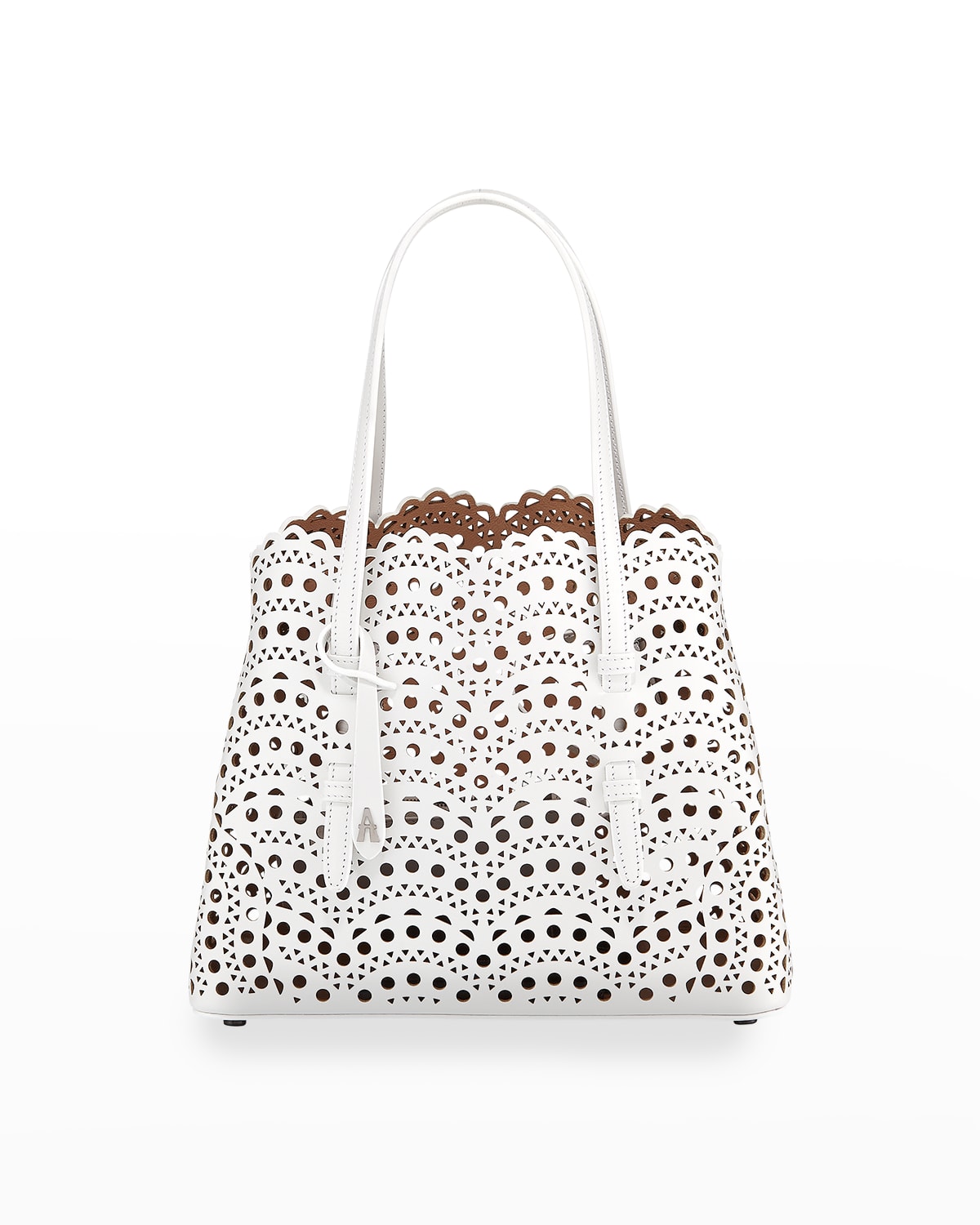 ALAÏA Mina 25 Tote Bag in Vienne Wave Perforated Leather | Thumbnail 5 ALAÏA Mina 25 Tote Bag in Vienne Wave Perforated Leather | Thumbnail 5