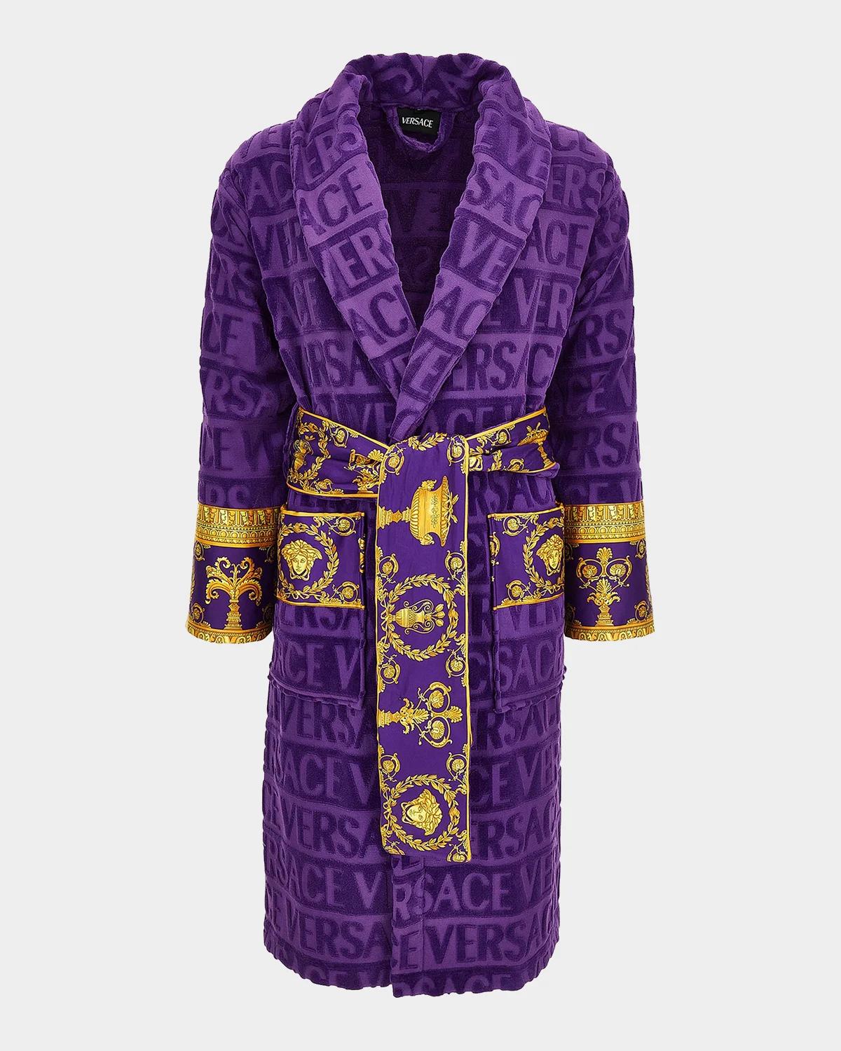 Versace Unisex Barocco Sleeve Robe In Multi