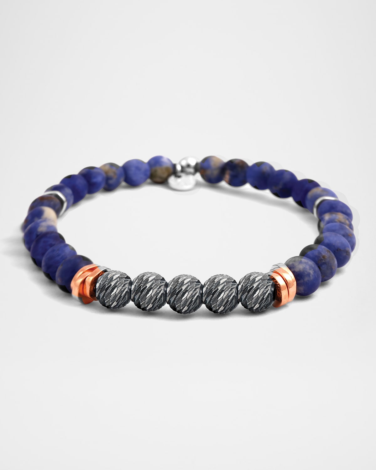 Tateossian Men 's Sodalite Bead Bracelet