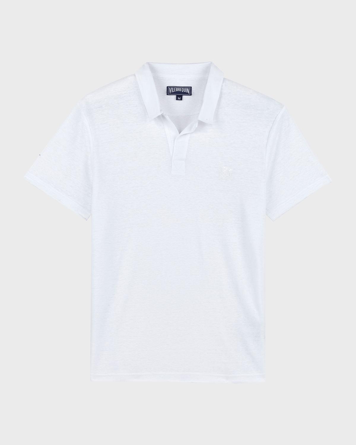 Vilebrequin Men's Pyramid Linen Polo Shirt
