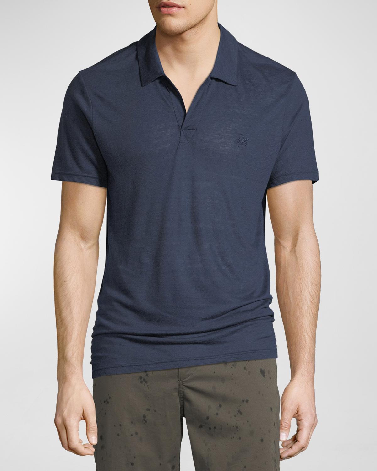 Vilebrequin Men's Pyramid Linen Polo Shirt
