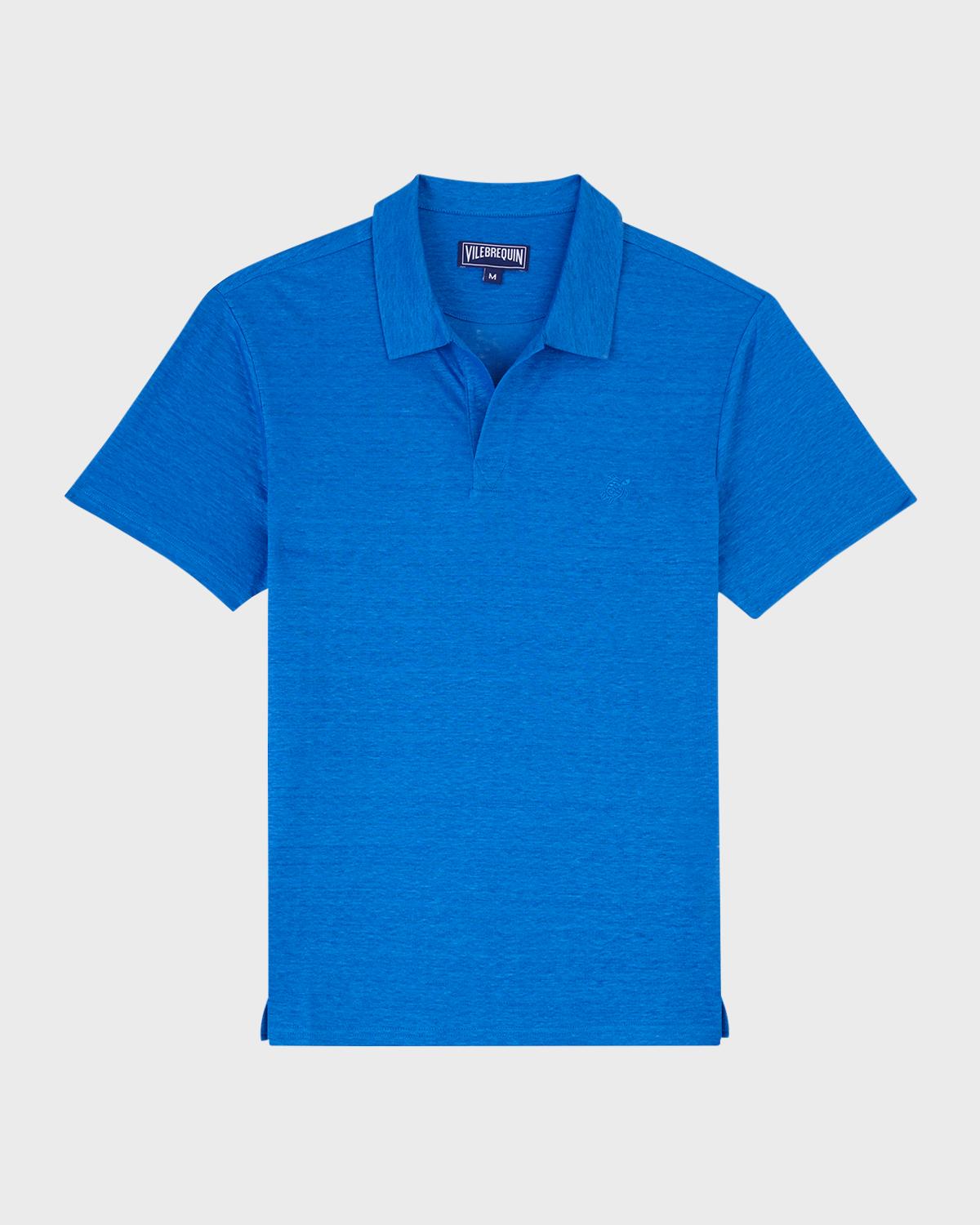 Vilebrequin Men's Pyramid Linen Polo Shirt
