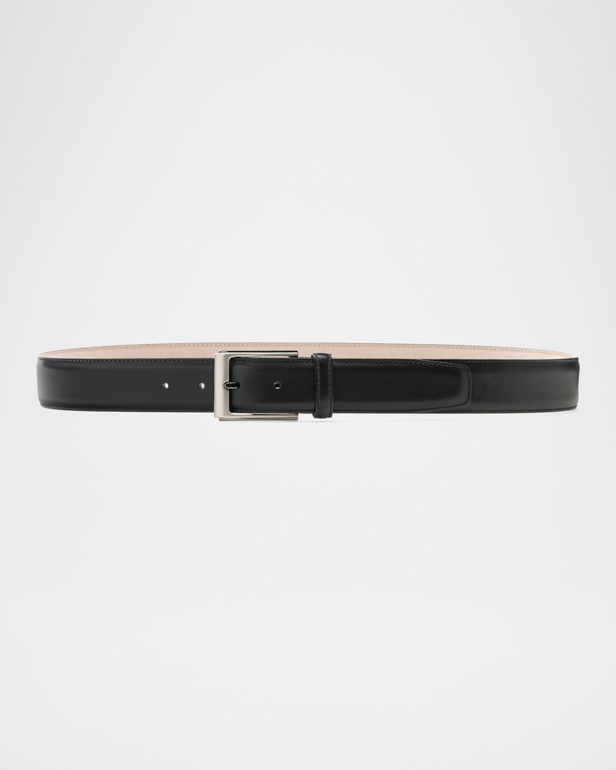 Magnanni Men 's Manchester Square-Buckle Leather Belt