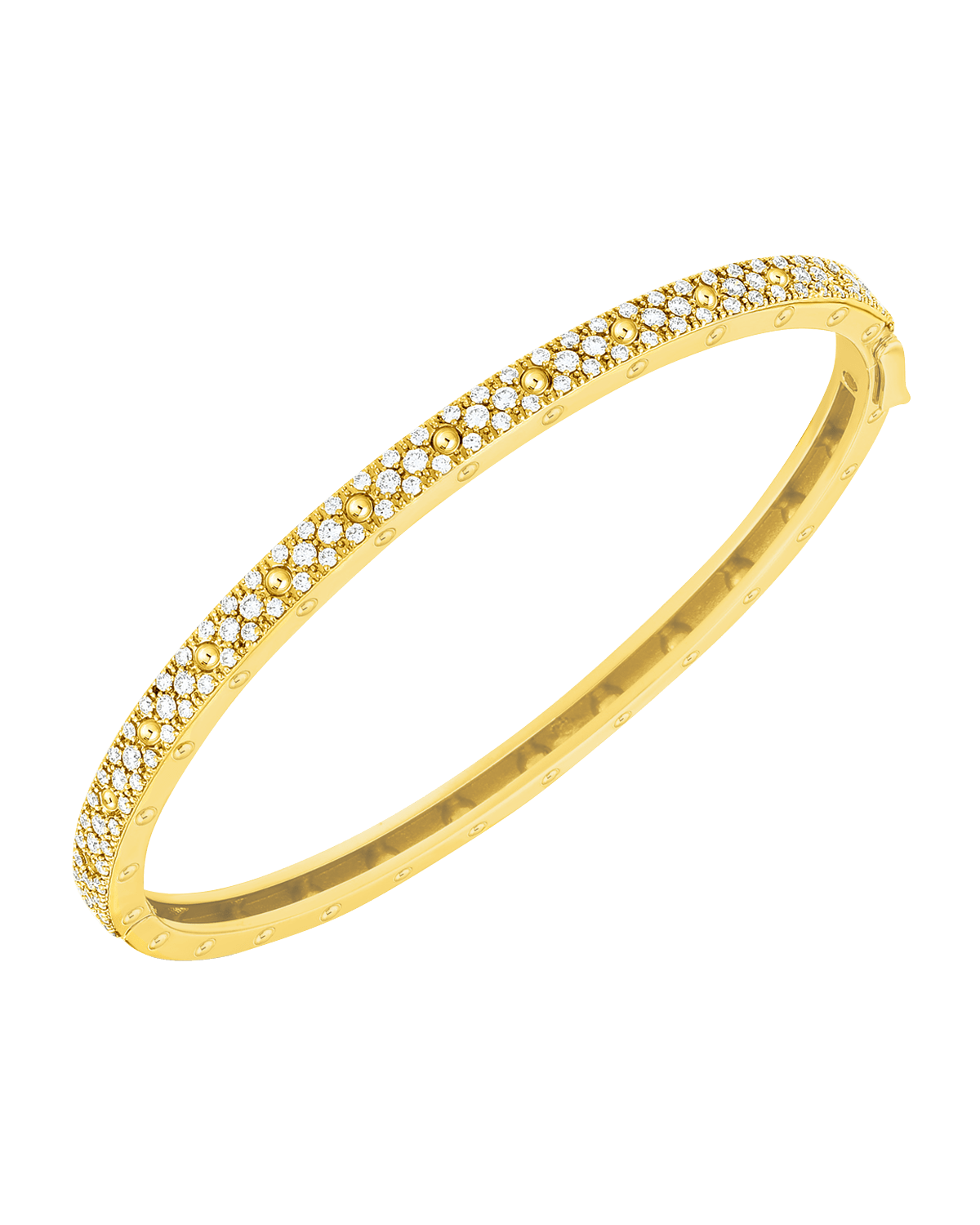 Roberto Coin Symphony 18k Yellow Gold Diamond Bangle