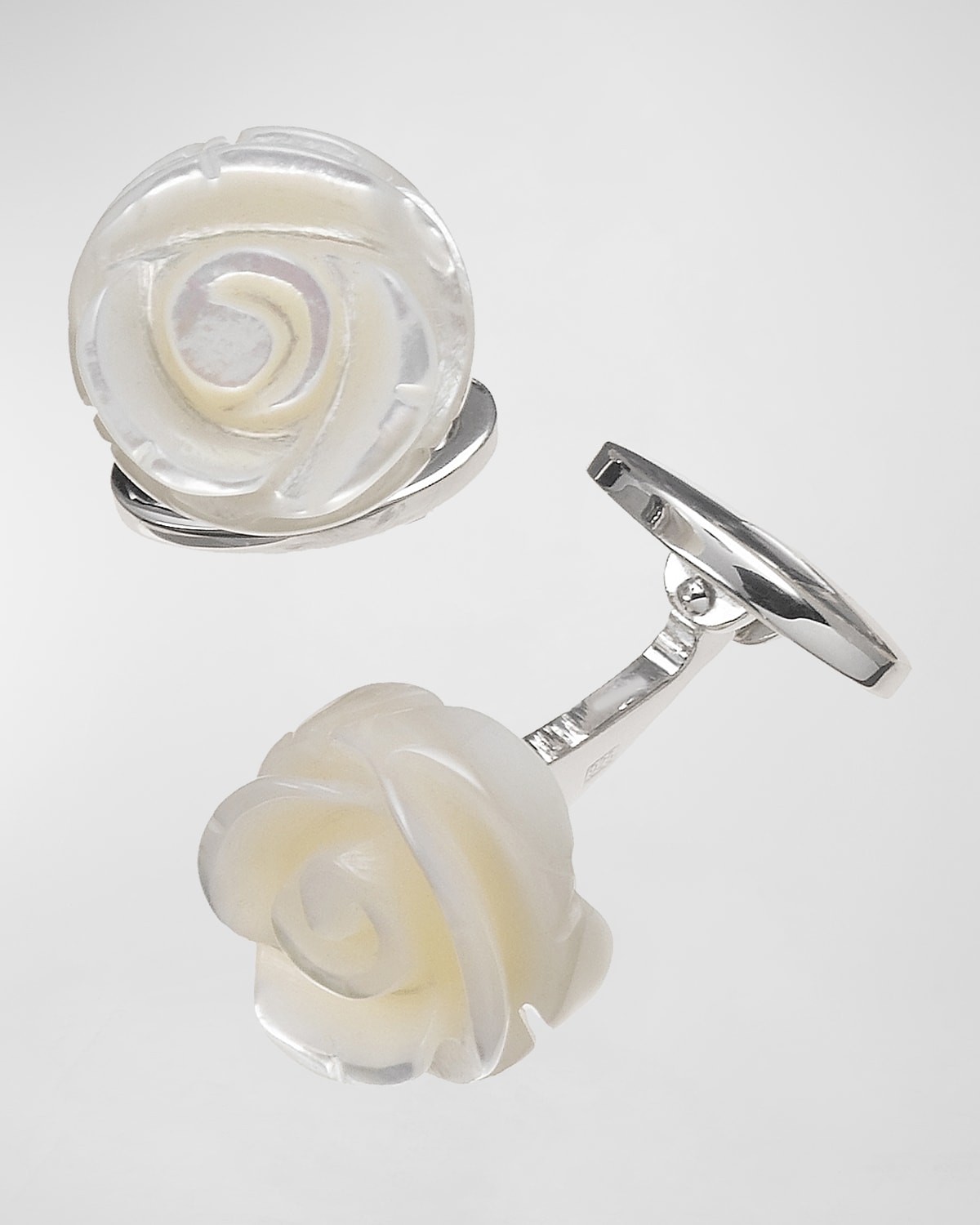 Jan Leslie Carved Rose Cuff Links