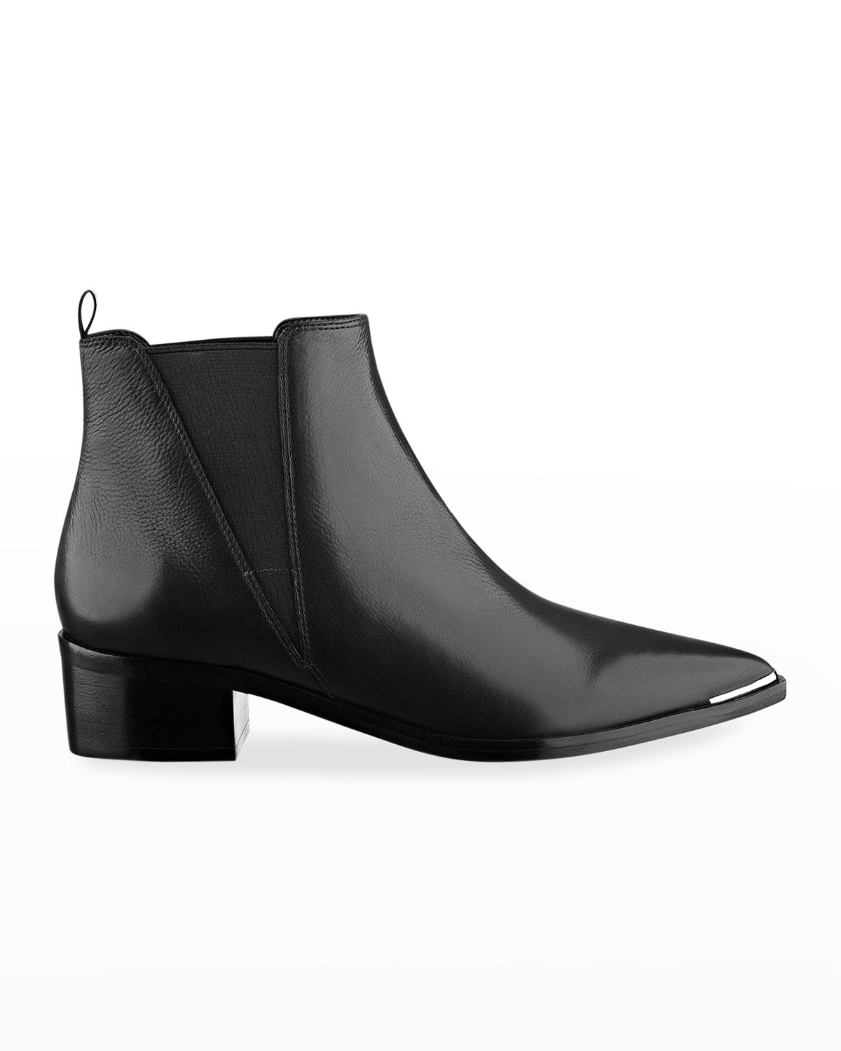 Yale Leather Pointed Chelsea Booties