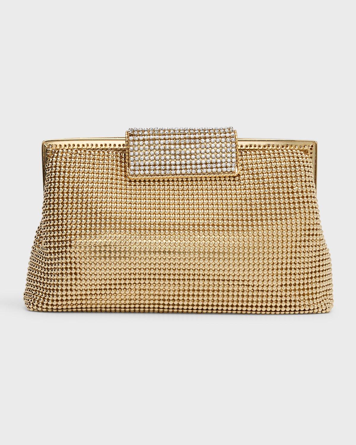 Whiting & Davis Crystal Clasp Clutch Bag