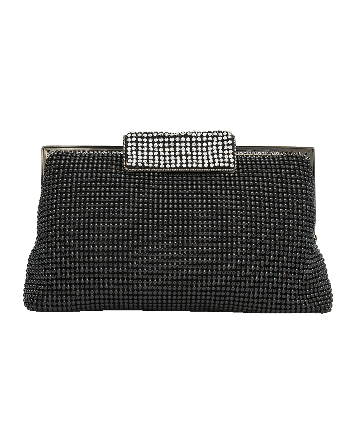 Whiting & Davis Crystal Clasp Clutch Bag