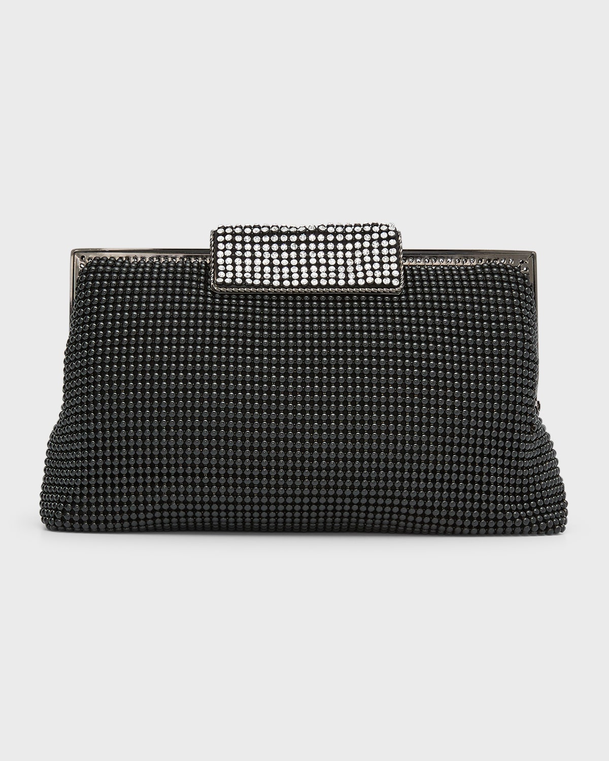 Whiting & Davis Crystal Clasp Clutch Bag