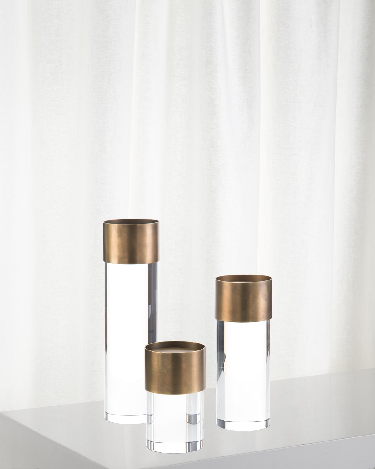John-Richard Collection Crystal Candleholders, Set of 3 | Thumbnail 4