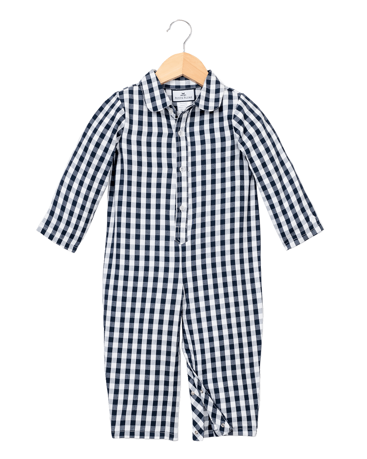 Petite Plume Gingham Coverall, Size 0-24 Months