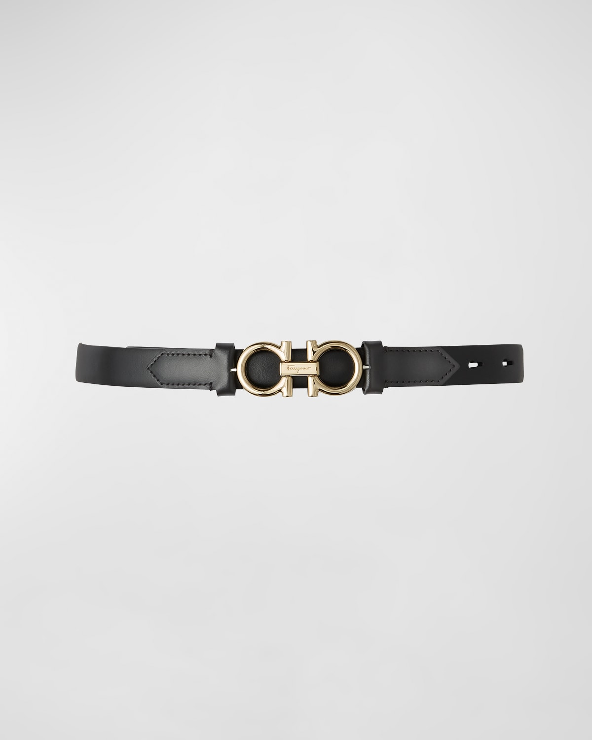 Ferragamo Gancini-Buckle Leather Rolo Belt
