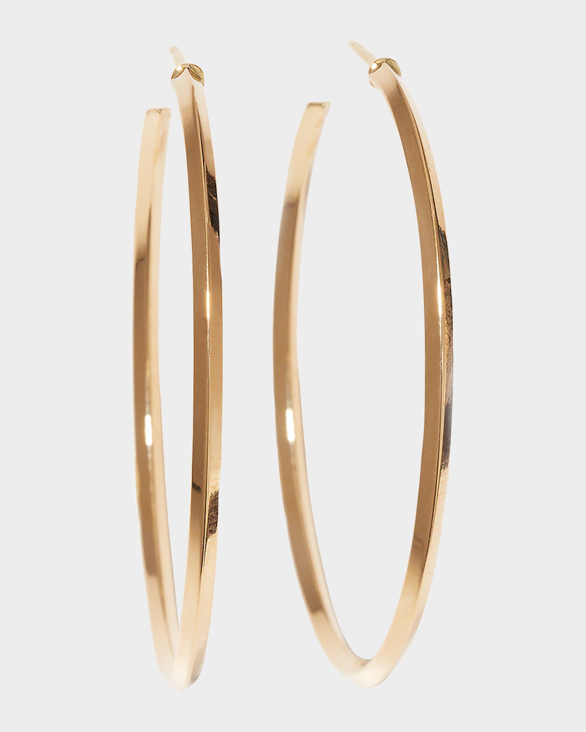 LANA 45mm Thin Pointed Royale Hoops