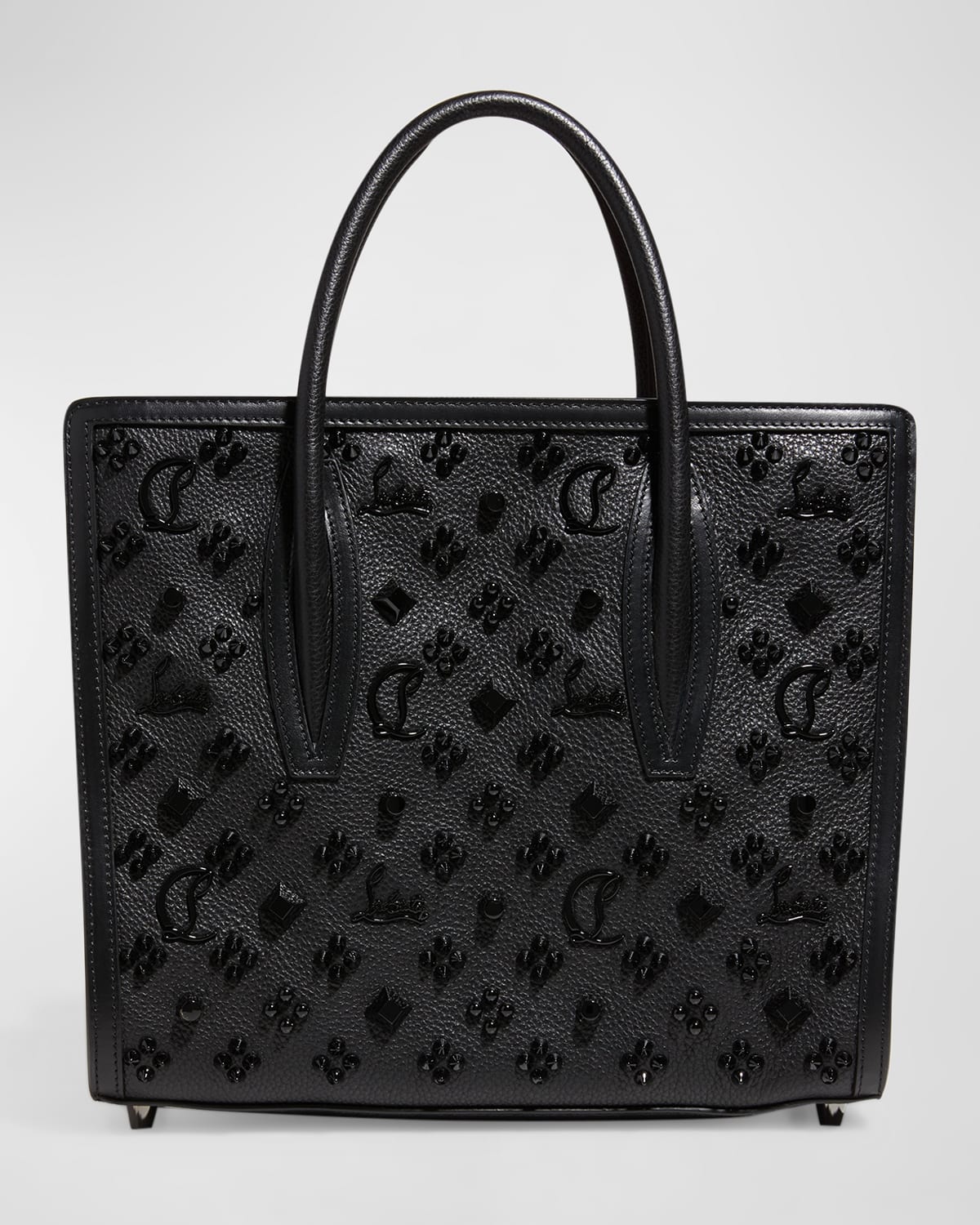 Women's Bag Lambskin Real Leather Studded Black Luxury Shoulder&Shopper Handbag 