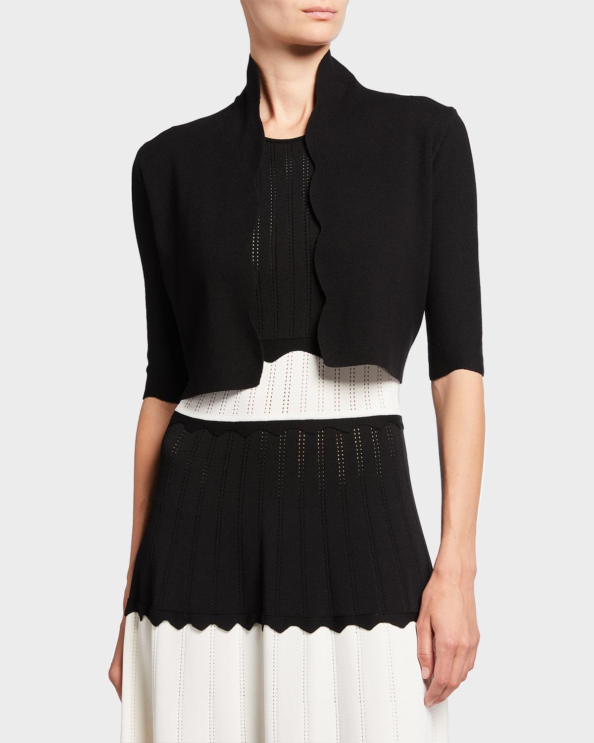 Lela Rose Scalloped Bolero Cardigan