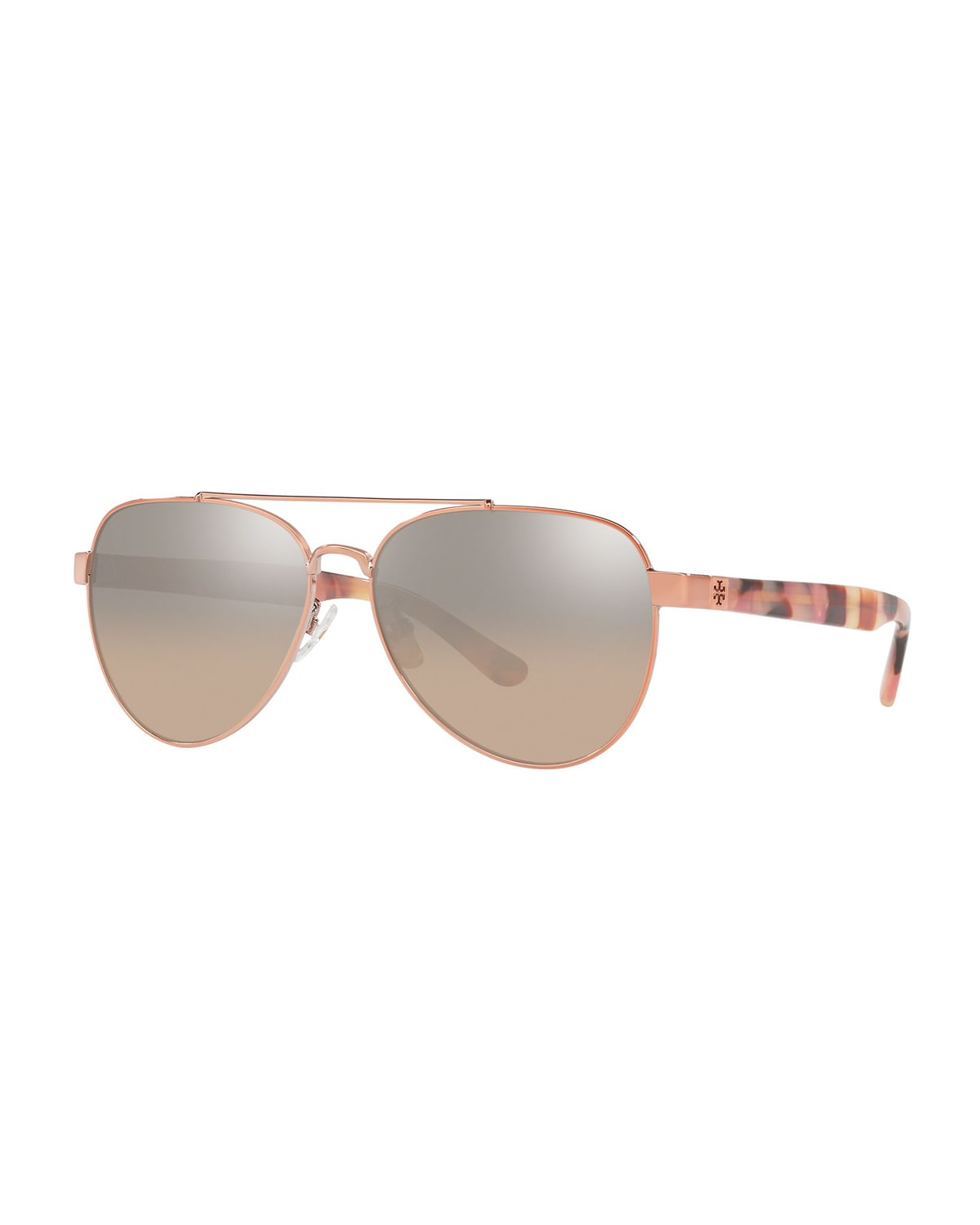 Tory Burch Round Metal & Acetate Sunglasses | Neiman Marcus