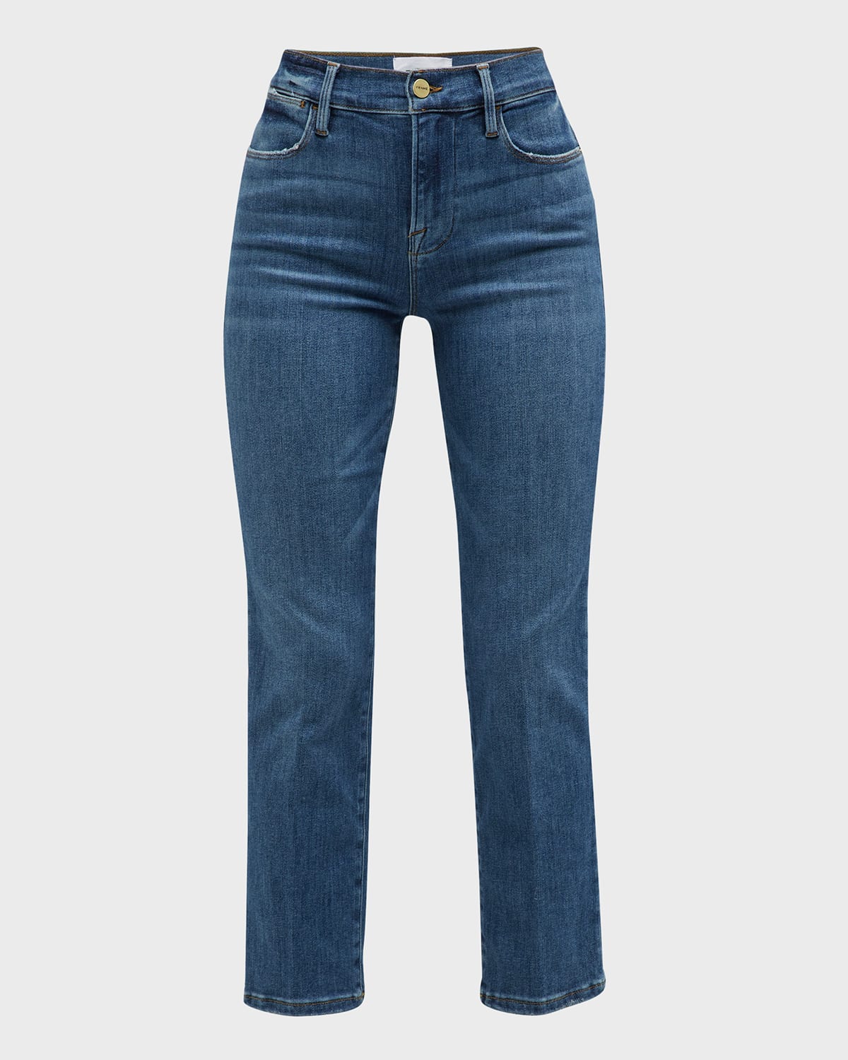 FRAME Le High Cropped Straight-Leg Jeans