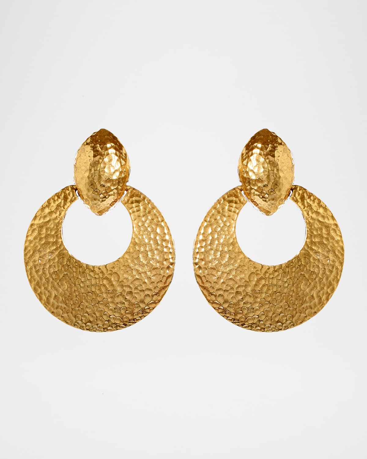 Ben-Amun Textured Hoop Clip-On Earrings