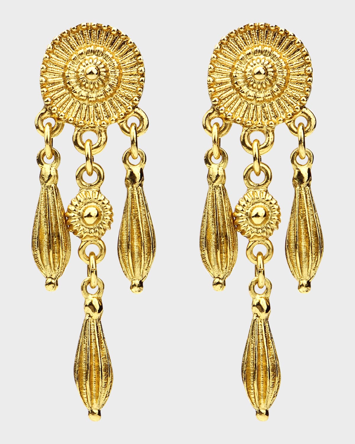 Ben-Amun Bohemian Flower Dangle Earrings