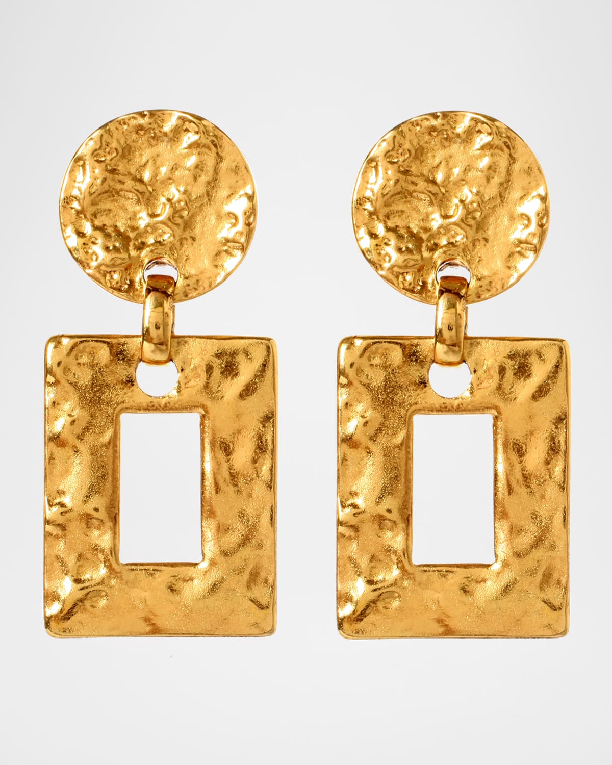 Ben-Amun Textured Statement Drop Earrings
