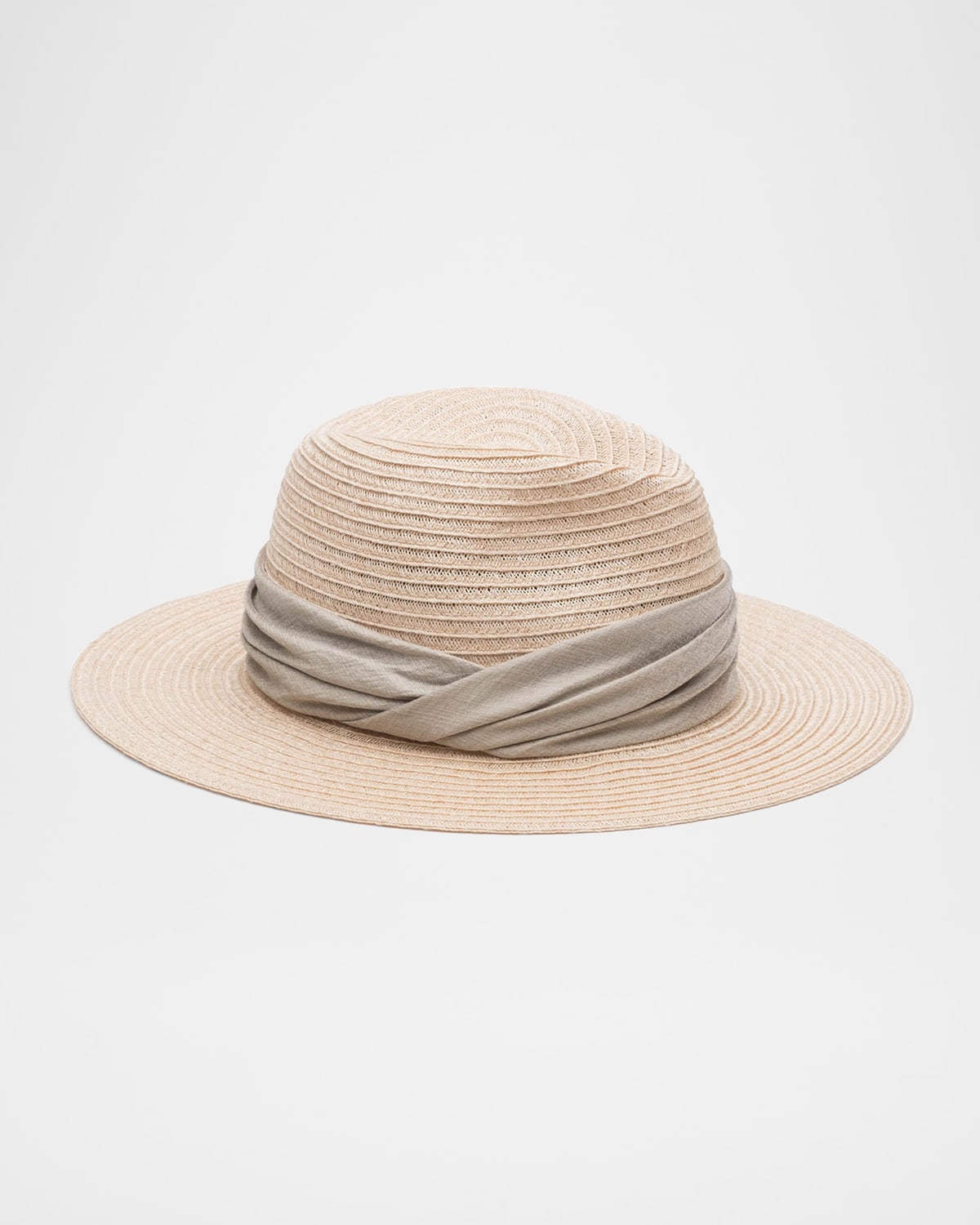 Eugenia Kim Courtney Woven Fedora Hat w/ Scarf Band